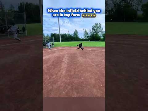 When the infielders behind you are in top form #pov #softball #defense