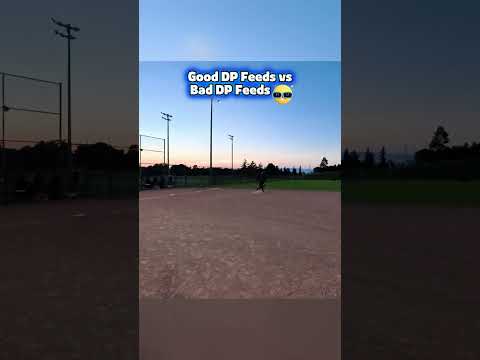 What a difference a good feed makes 🥹😭🙈 #pov #softball #defense #doubleplay