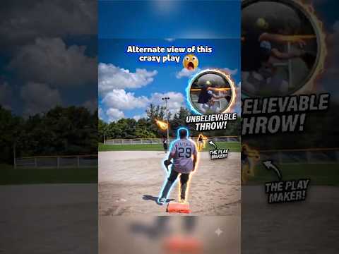 Unreal play in our 10 Rec vs 6 B player game. Warren almost turned into a meme 🤡🫠 #pov #softball