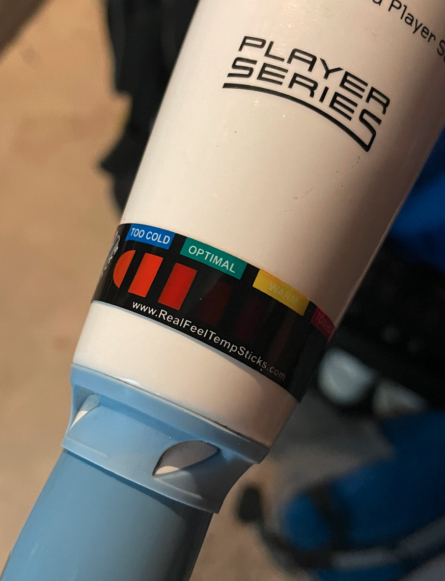 Louisville bat featuring Real Feel Temp Stick