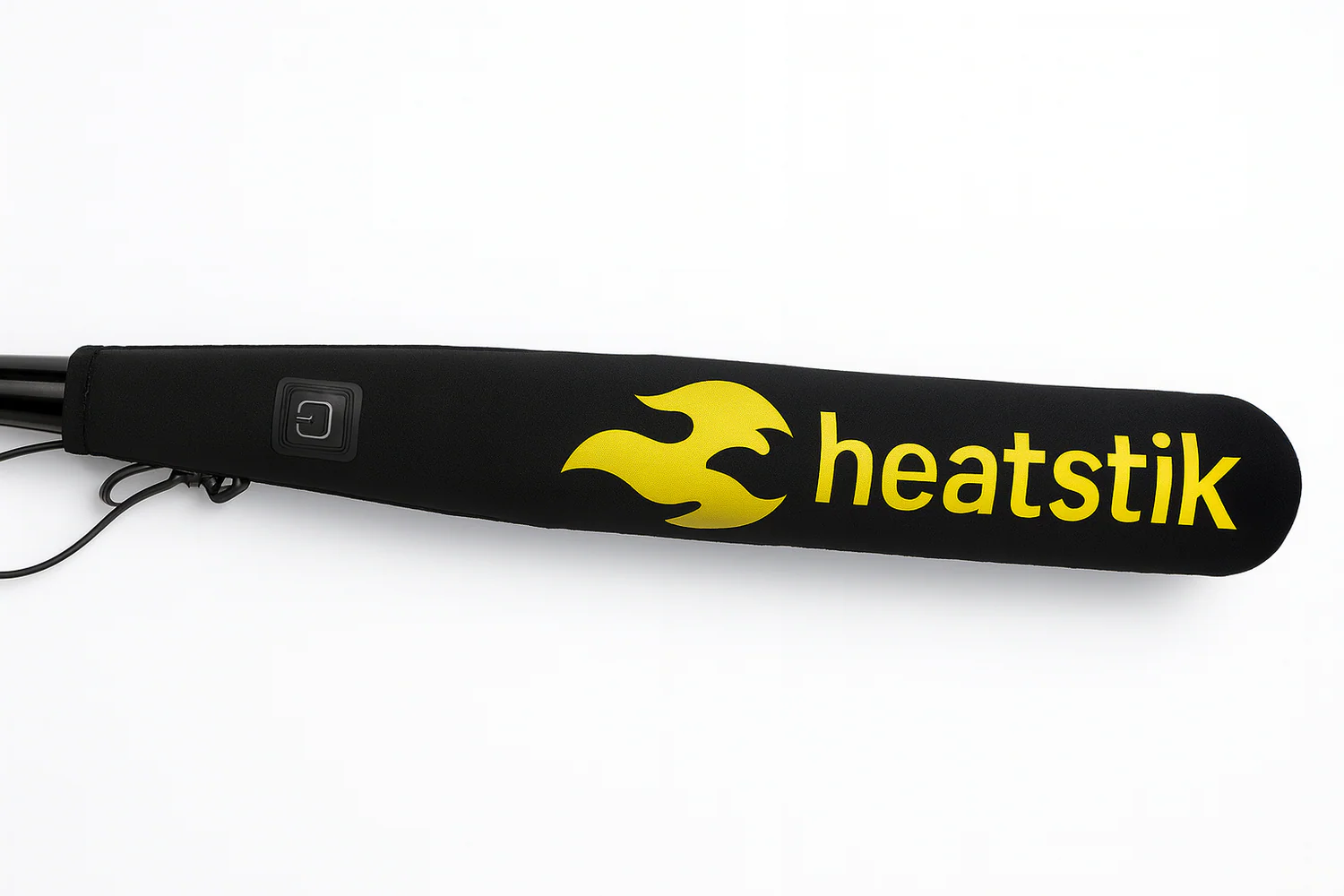 Heatstik™ heated bat sleeve in use - keeps composite bats at ideal hitting temperature in cold weather